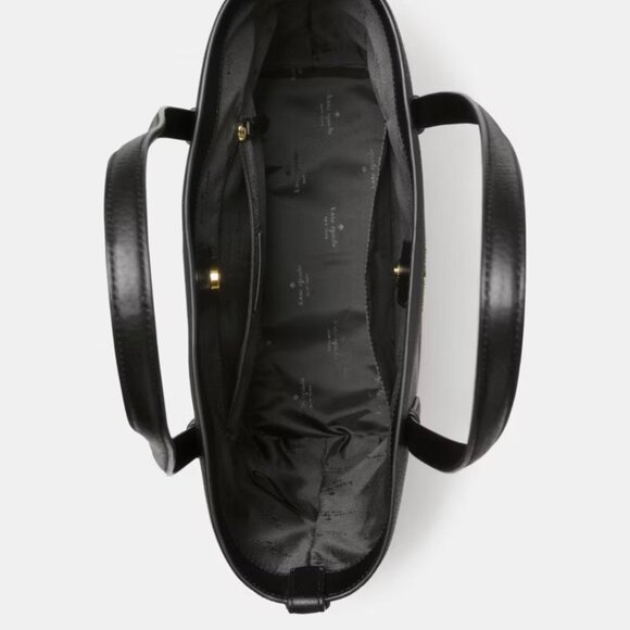 NWT Kate Spade Juliette Leather Medium Black Tote (KN188) - Picture 4 of 5